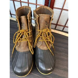 kids Georgia Boot Marshland duck boots brown full-grain SPR leather Size 7